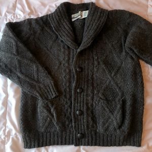 Aran Merino Wool Irish Cardigan Sweater Made in Ireland